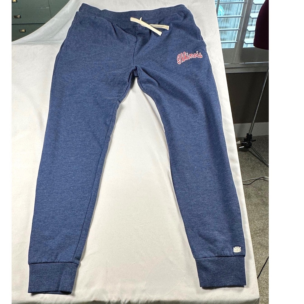 Homefield Illinois Fighting Illini Joggers Blue Heather Sweatpants XXL Vintage